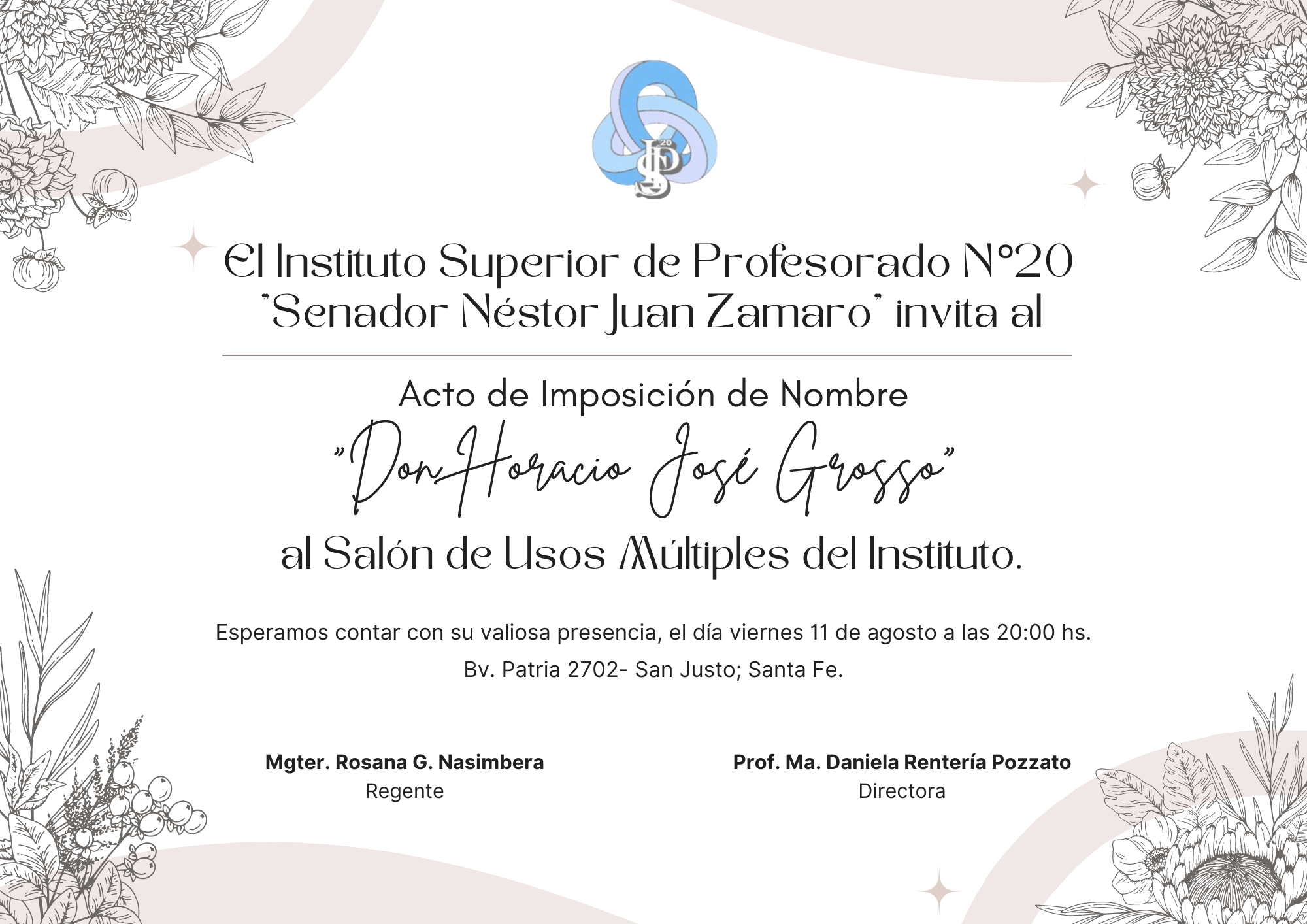 Acto de Imposición de Nombre “Don Horacio José Grosso” al S.U.M