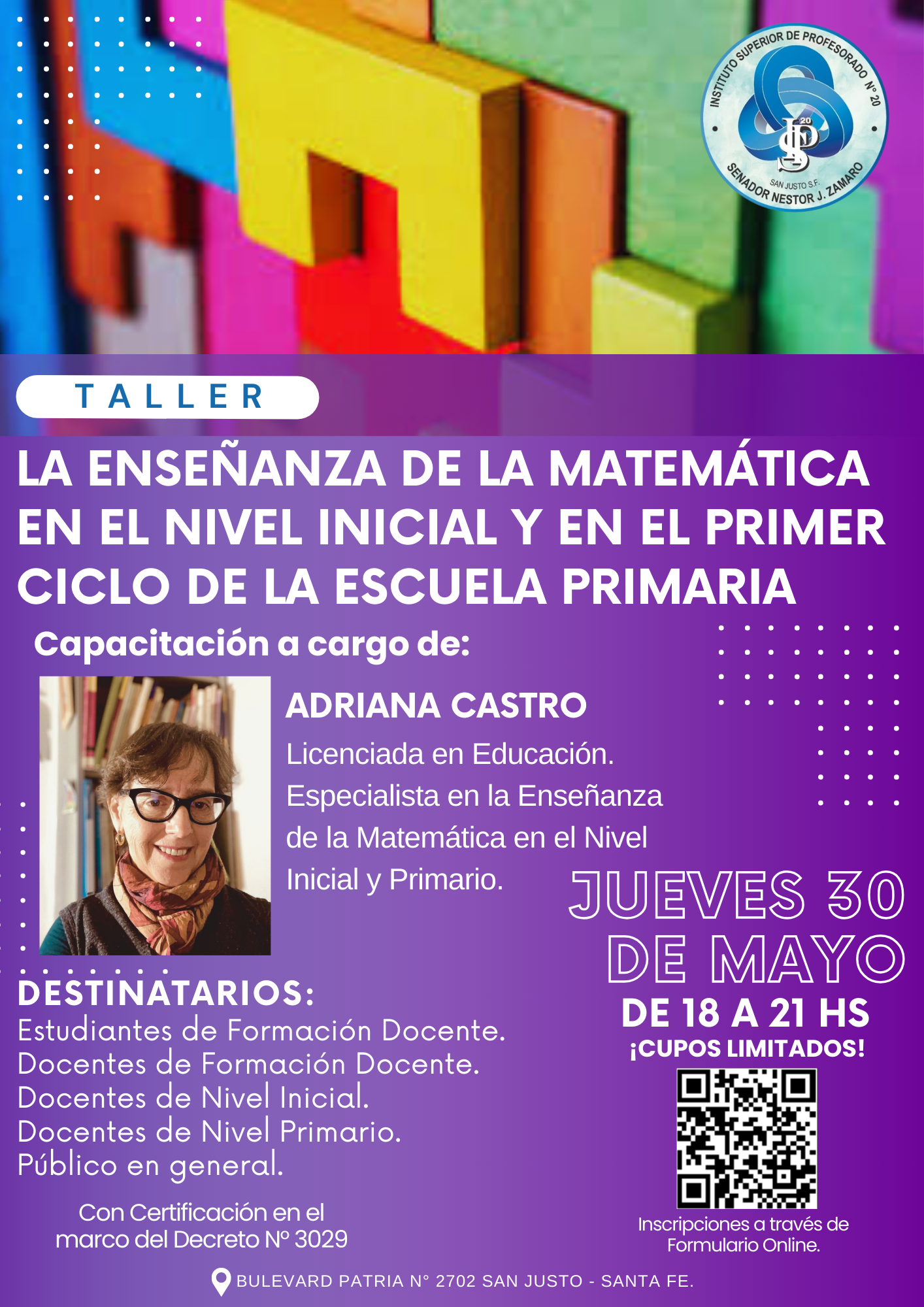 Taller: “La Enseñanza de la Matemática en el Nivel Inicial y en el Primer Ciclo de la Escuela Primaria”