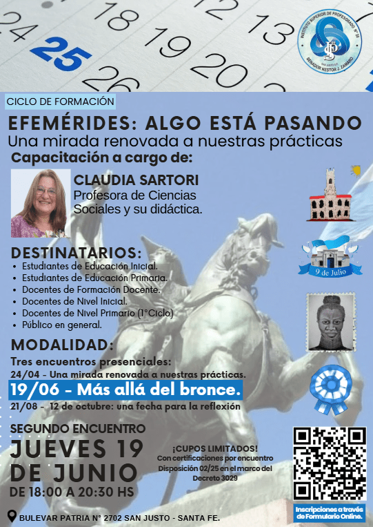 Segundo Encuentro del Ciclo de Formación “Efemérides: algo está pasando. Una mirada renovada a nuestras prácticas”